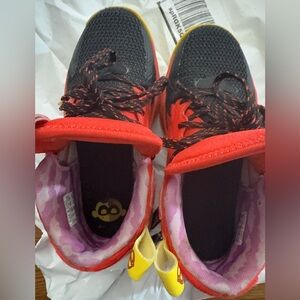 adidas Kids Red and Black Athletic Shoes 2